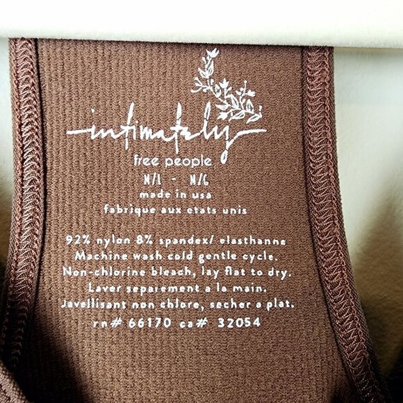 Intimately Free People ribbed brown bodysuit size M/L - Picture 3 of 8